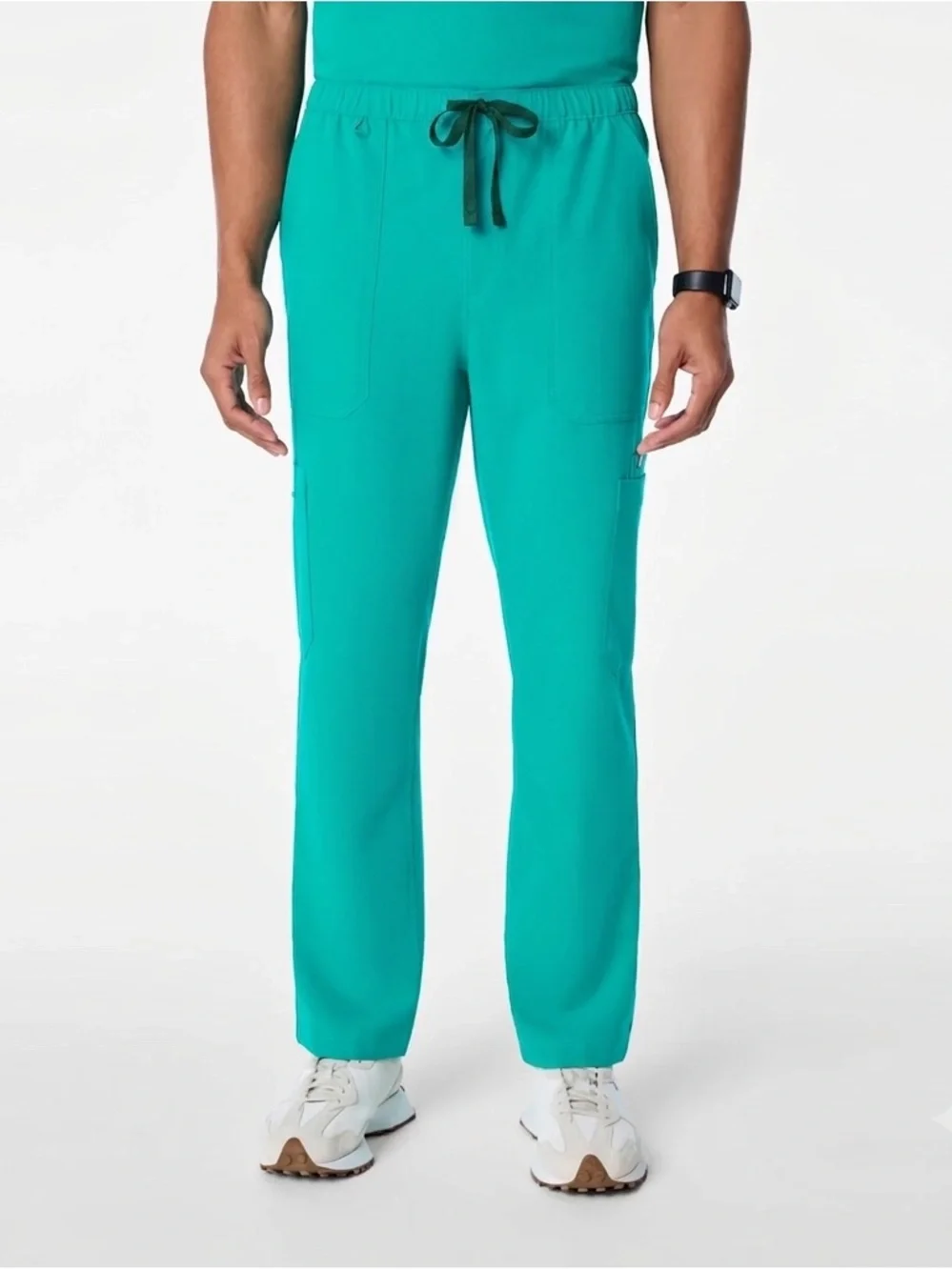 NWT FIGS Men’s Cairo Cargo Scrub Pants XS/S Regular Teal Green Blue Zipper
